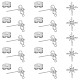 SuperZubehör 10 Stück Messing-Stern-Ohrstecker mit Öse und klaren Zirkonia-Ohrring-Ohrsteckern mit 10 Stück Ohrmuttern für die DIY-Ohrringherstellung KK-FH0006-78-1