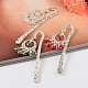 Silver Color Plated Alloy Glass Bookmarks AJEW-JK00086-1