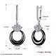 Trendy Sterling Silver Hoop Earrings EJEW-BB30015-A-6