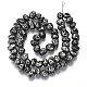 Electroplated Natural Lava Rock Beads Strands G-S352-29AS-2