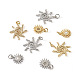 8Pcs 4 Style Brass Micro Pave Clear Cubic Zirconia Pendants FIND-TA0001-74-2
