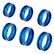 Unicraftale 18 pz anello con nucleo vuoto blu anello da dito vuoto in acciaio inossidabile di 6 dimensioni anello con intarsio ipoallergenico anelli vuoti rotondi scanalati per gioielli che ci rendono taglia 6~11 DIY-UN0003-59-1