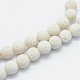 Brins de perles de pierre de lave naturelle X-G-F531-8mm-G17-3