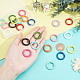 PandaHall Spring O Rings， 24pcs 12 Colors 1 Inch(25mm) Alloy Trigger Round Snap Buckle Spring Keyring Buckle Snap Hooks O Rings Buckles for Keychains Bag Purse Handbag DIY Accessory FIND-PH0003-35-6