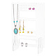 Soportes de exhibición de joyería acrílicos rectangulares personalizados EDIS-WH0021-38-1