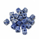 Natürliche blaue Punktjaspisperlen G-T073-21F-1