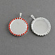 Laiton supports cabochons pendentif en strass RB-R009-M-2