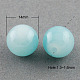 Abalorios de vidrio jade de imitación hebras DGLA-S076-14mm-19-1