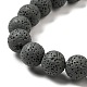 Brins de perles de pierre de lave naturelle G-L435-03-8mm-22-3