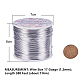 BENECREAT 17 Gauge(1.2mm) Aluminum Wire 380FT(116m) Anodized Jewelry Craft Making Beading Floral Colored Aluminum Craft Wire - Silver AW-BC0001-1.2mm-02-2