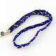 Diademas de cordón de ante trenzado de plumas teñidas para mujer OHAR-R188-05-4