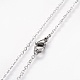 Brass Real Platinum Plated Cable Chains Pendant Necklaces NJEW-JN02259-04-4