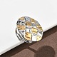Offene Manschettenringe aus Edelstahl 304&nbsp;RJEW-F202-02D-GP-2