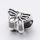 Alloy Butterfly Large Hole European Beads MPDL-M040-11AS-2