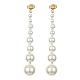 Boucles d'oreilles pendantes à pampilles longues en perles de coquillage EJEW-TA00242-1