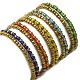 Set di braccialetti elasticizzati con perline in resina da 2 pz. 2 semi di vetro in stile e malocchio da donna BJEW-JB09604-3