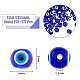 4 Strands 252-272Pcs Evil Eye Symbol Beads Strands Blue Baking Paint Loose Beads Center Drilled Round Beads Charms Glass Eyeball Spacer Beads for Necklace Bracelet Making GGLA-HY0001-05-2