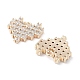 Brass Micro Pave Clear Cubic Zirconia Charms KK-F871-46G-2