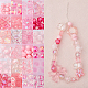 CHGCRAFT 279Pcs 24Style Pink Acrylic Beads Assorted Beads Transparent Mixed Shape Cute Adorable Heart Flower Letters Smile Beads Bulk Set for Jwelry Making Bracelets Necklace Crafts DIY TACR-CA0001-22-6