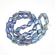 Chapelets de perles en verre électroplaqué EGLA-S158-M-2