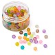 Transparente Mattglasperlen und zweifarbige Crackle-Glasperlen FGLA-CD0001-01-7