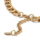 304 Stainless Steel Cuban Link Chain Necklace BJEW-B072-04G-3