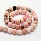 Round Natural Pink Opal Beads Strands G-K071-6mm-2