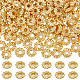Benecreat 160 個合金スペーサービーズ  長持ちメッキ  花  ゴールドカラー  4.8x1.5mm  穴：1.2mm FIND-BC0004-90-1