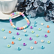 CHGCRAFT 240g 6 Colors Acrylic Large Hole Beads Candy Color Flat Round/Disc SACR-CA0001-09-5