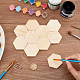 NBEADS 10 Pcs Wooden Hexagon Cutouts DIY-WH0410-59-3