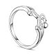 Shegrace 925 anillos de dedo de plata esterlina JR655A-03-1