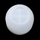 丸いDIYキャンドルカップシリコンモールド  クリエイティブアロマキャンドルセメントカップ供給 diy コンクリートキャンドルカップ樹脂金型  ホワイトスモーク  8.9x7.2cm DIY-G098-01-5