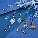 Unicraftale 32 pz 4 colori orecchino a clip in acciaio inossidabile orecchino non forato 15mm metallo orecchio falso per orecchino fai da te creazione di gioielli FIND-UN0001-33-5
