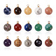 Yilisi 30Pcs 15 Colors Natural Gemstone Charms G-YS0001-01-2