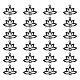 UNICRAFTALE 24pcs 1.6mm Hole 201 Stainless Steel Lotus Flower Charm Metal Gunmetal Flat Hollow Links Yoga Charm Laser Cut Blossom Cut Out Dangle Earring Pendant for Jewelry Findings STAS-UN0043-79-1