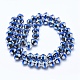 Chapelets de perles en verre électroplaqué EGLA-P035-B-FP04-2