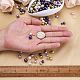 Cheriswelry 12 Stränge 12 Stile Backen bemalte perlisierte Glasperlen runde Perlenstränge HY-CW0001-03B-7