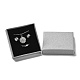 厚紙のジュエリーセットボックス  内部のスポンジ  正方形  グレー  7.05~7.1x7.15x1.6cm CBOX-C016-01B-03-2
