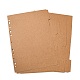 SUPERFINDINGS 20 Sheets A4 Kraft Paper Binder Dividers 4-Hole Punched Blank Burlywood Paper Index Dividers 4-Hole Index Page Tab Ring Index Page Tab Card for Planner Notebook Loose Leaf Binder SCRA-WH0001-01B-01-1