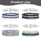Anattasoul 4 ensemble de bracelets extensibles en perles de verre étincelant de 4 couleurs BJEW-AN0001-67-7