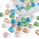 50 pz 5 colori trasparente perline di vetro placcato fili EGLA-YW0001-36-4