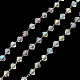 Стеклянные биконусные цепочки из бисера CHS-B004-04P-1
