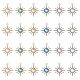 Chgcraft 24 pièces 6 styles pendentifs en alliage de placage de rack FIND-CA0008-01-1