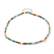 Colliers de perles de jaspe naturel et turquoise NJEW-JN03253-1