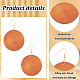ANATTASOUL 8 Pairs 8 Colors Blank Flat Round Wood Dangle Earrings with Iron Pins for Women EJEW-AN0004-26-3