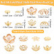 Beebeecraft 80Pcs/Box 8 Style Bead Caps 18K Gold Plated Brass Filigree Flower Beads Caps for Bracelet Necklace Earrings Jewelry Making Supplies KK-BBC0003-51-2