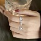 925 кольцо-манжета с круглым шариком из стерлингового серебра для женщин JR910B-6