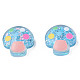 Printed Transparent Epoxy Resin Cabochons CRES-N034-23-2