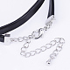 PU Leather Cord Choker Necklaces NJEW-H477-18P-4