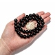 Chapelets de perles perles en agate noire naturelle G-D543-10mm-4